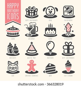 Happy Birthday Icon Set