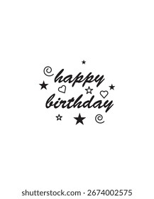 happy birthday icon, vector best flat icon.