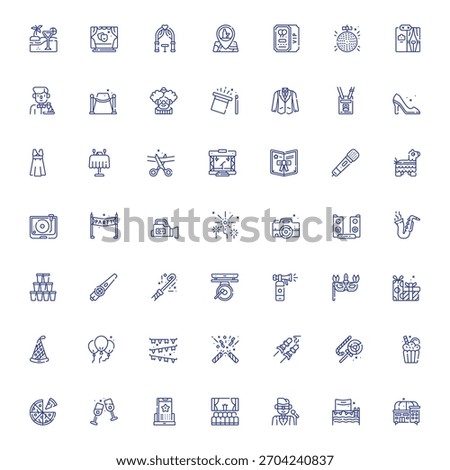 Happy Birthday Icon Vector Collection – Balloons, Party Hats, Cake, Gifts, Confetti, Decorations, Typography, Stickers, Clipart and Celebration Elements Pack