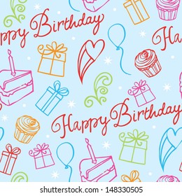 Happy Birthday icons background pattern