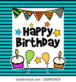 Happy Birthday Illustration