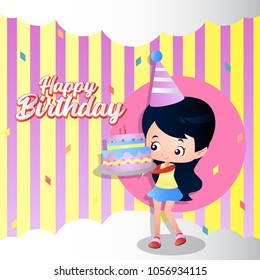 Happy birthday illustration