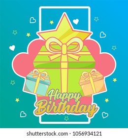 Happy birthday illustration