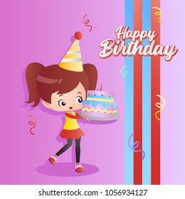 Happy birthday illustration
