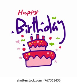 Happy birthday illustration