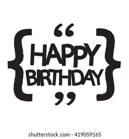 Happy birthday illustration design