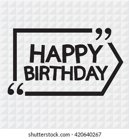Happy birthday illustration design