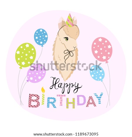 Download Happy Birthday Illustration Happy Birthday Llama Stock ...