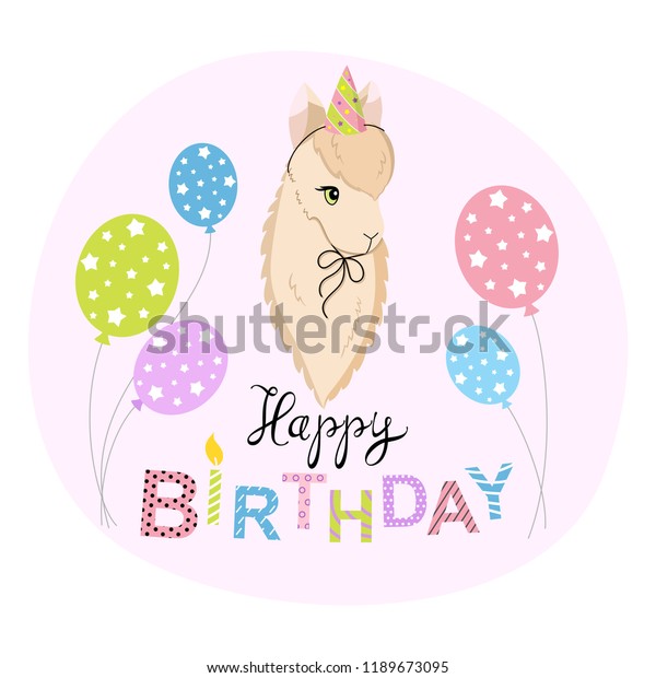 Download Happy Birthday Illustration Happy Birthday Llama Stock ...