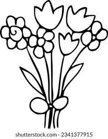 Happy birthday ink simple decoration elements . Vector illustration for any concept greeting card invitation print etc