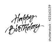 Happy birthday inscription with halftone effect. Inscription isolated on white background.