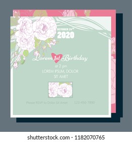 Happy birthday invitation card
