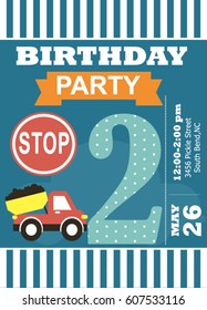 Happy Birthday invitation card