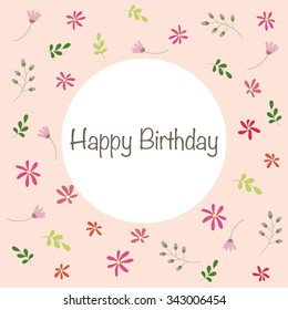 Happy Birthday invitation card vector design illustration.