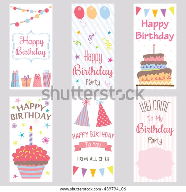 Image Vectorielle De Stock De Carte D Invitation Joyeux Anniversaire Carte De Voeux