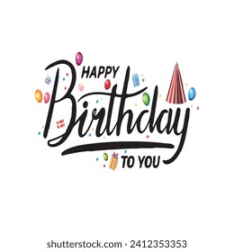 Happy Birthday invitation T-shirt print design background