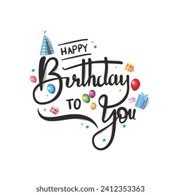 Happy Birthday invitation T-shirt print design background