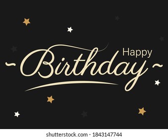 Happy birthday invitations templates. Happy birthday typographic design for greeting card, poster or banner, lettering and calligraphy with happy birthday. Vector illustartion