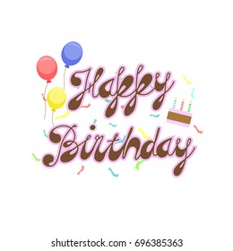 Happy birthday isolated vector