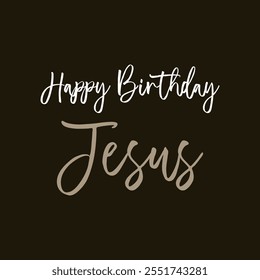 Happy birthday Jesus Christmas banner printable vector illustration