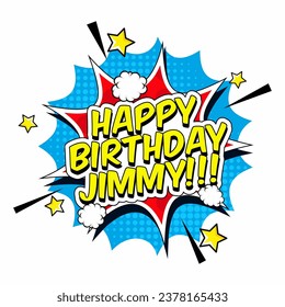 happy birthday jimmy vector illustration