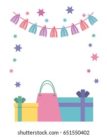 Happy Birthday Kawaii Gifts Stock Vector (Royalty Free) 651550402 ...