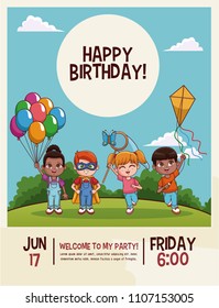 Happy birthday kids card