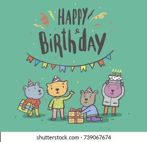 Happy Birthday kids greeting card