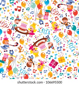 Happy Birthday kids party pattern