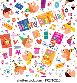 Happy Birthday kids pattern