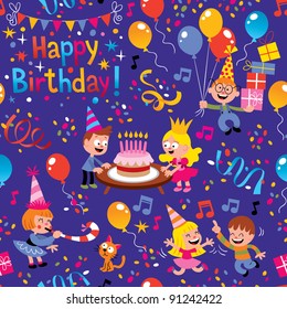 Happy Birthday kids pattern