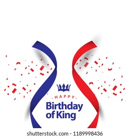 Happy Birthday of King Vector Template Design Illustration