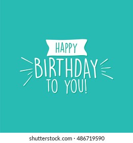 Happy Birthday label
