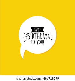 Happy Birthday label
