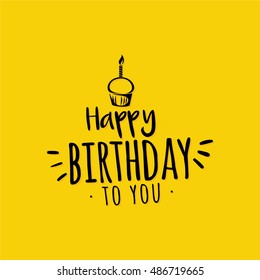 Happy Birthday label