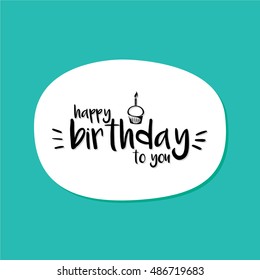 Happy Birthday label