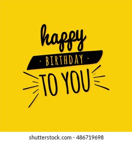 Happy Birthday label