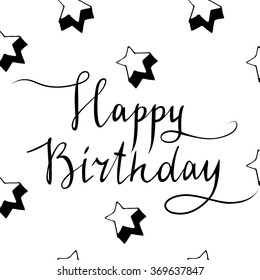 Happy Birthday lettering