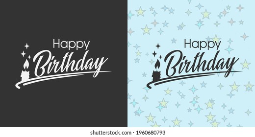 Happy Birthday  lettering calligraphy vector card text