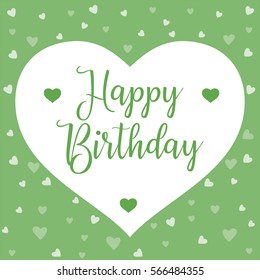 Happy Birthday Lettering Card Hearts Stock Vector (Royalty Free ...