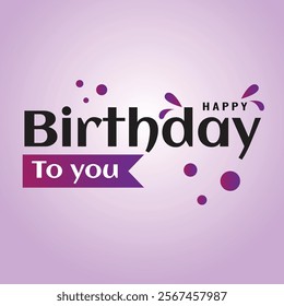 Happy Birthday Lettering creative design