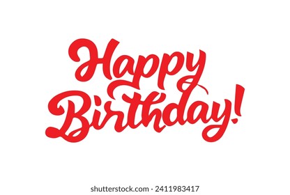 Happy Birthday lettering creative vector art