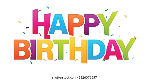 Happy birthday lettering design template