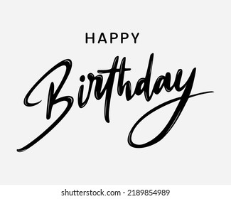 Happy Birthday Lettering for gift card 