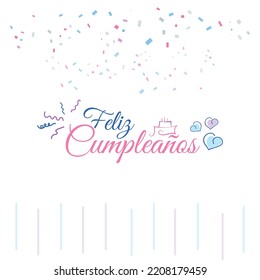 Happy birthday lettering with girly theme