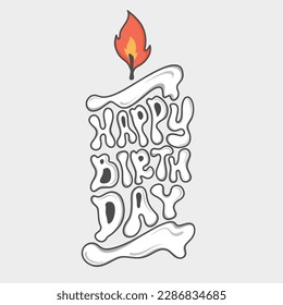 happy birthday lettering, perfect for office, company, school, social media, advertising, printing and more