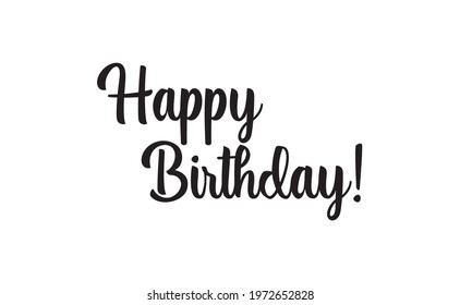 Happy birthday, lettering style vector design. Text banner.