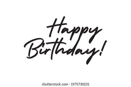 Happy birthday, lettering style vector design. Text banner.