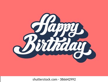 Happy Birthday lettering text