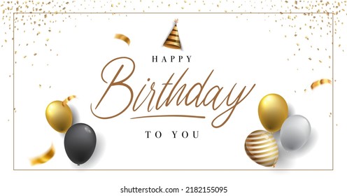 Happy Birthday Lettering Text Banner Handwritten Stock Vector (Royalty ...